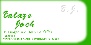 balazs joch business card